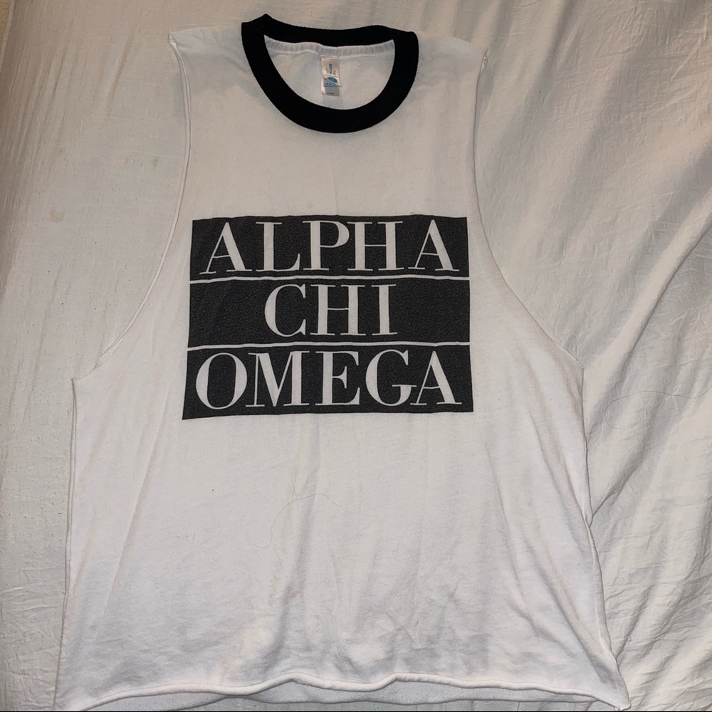 Alpha Chi Omega white tank